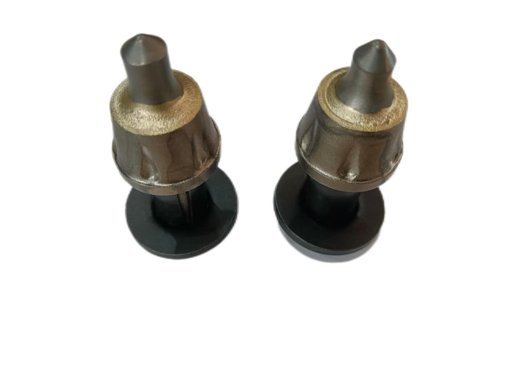 Road milling picks for asphalt and cement